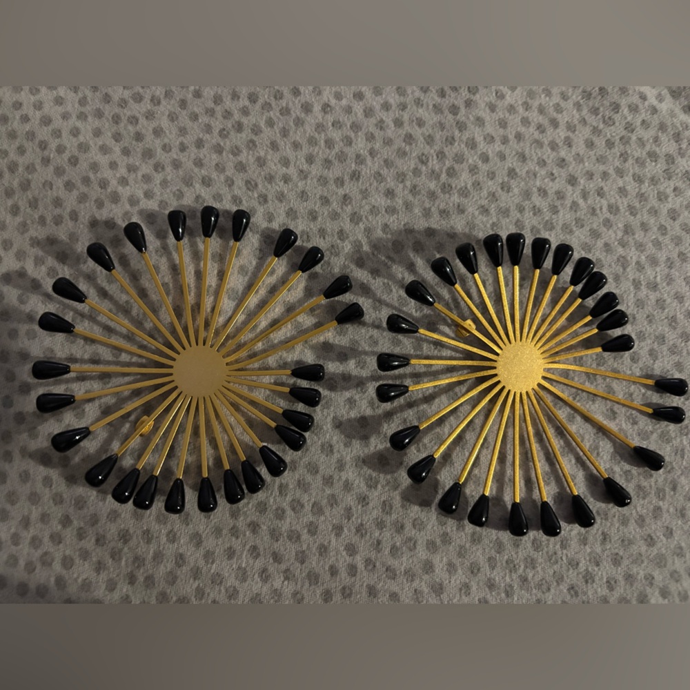 Gold and Black Khoi Earrings